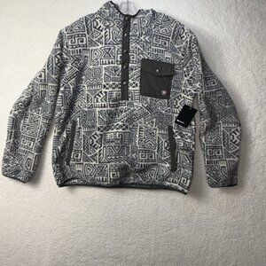 Ariat Men's Polar Bear Light Brindle Fleece Hoodie Large Abstract NWT